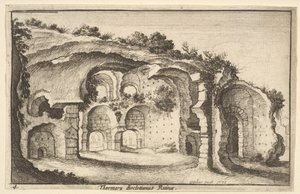 Termaru diocletiani Ruinae Termy Dioklecjana, 1651. autorstwa Wenceslaus Hollar