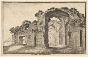 Termaru diocletiani Ruinae Termy Dioklecjana, 1651. autorstwa Wenceslaus Hollar