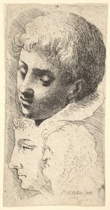 Trzy głowy, 1645. autorstwa Wenceslaus Hollar
