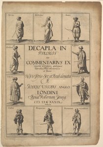 Strona tytułowa: Decapla in Psalmos, 1639. autorstwa Wenceslaus Hollar