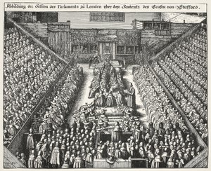 Proces Strafforda, 22 marca 1641 autorstwa Wenceslaus Hollar