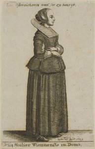 wiedeńska kobieta autorstwa Wenceslaus Hollar