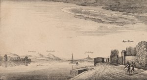 Widok na Lewenberg. autorstwa Wenceslaus Hollar