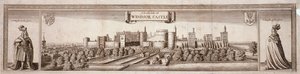 Widok na południową stronę zamku Windsor, Berkshire, c1660 autorstwa Wenceslaus Hollar