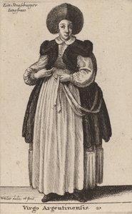Argentyńska dziewica. autorstwa Wenceslaus Hollar