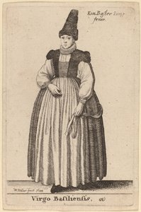 Dziewica z Bazylei autorstwa Wenceslaus Hollar