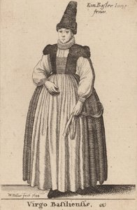 Dziewica z Bazylei, 1644. autorstwa Wenceslaus Hollar