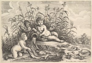 Woda Cztery Żywioły, ca. 1647. autorstwa Wenceslaus Hollar