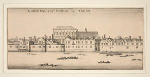 Whitehall od strony rzeki autorstwa Wenceslaus Hollar