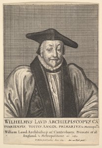 William Laud, arcybiskup Canterbury, 1641. autorstwa Wenceslaus Hollar