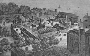 Winchester House, Southwark, ok. 1649, z wieży św. Zbawicieli, ok. 1812, 1912 autorstwa Wenceslaus Hollar