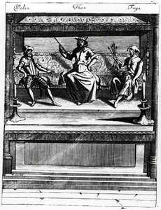 Woden, Thor i Friga autorstwa Wenceslaus Hollar