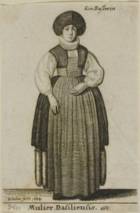 Kobieta z Bazylei autorstwa Wenceslaus Hollar