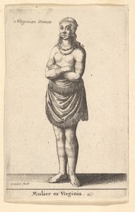 Kobieta z Wirginii, ca. 1643. autorstwa Wenceslaus Hollar