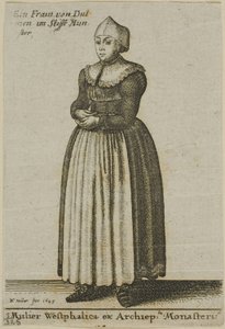 Kobieta z Westfalii autorstwa Wenceslaus Hollar