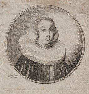 Kobieta z kryzą z kamienia młyńskiego autorstwa Wenceslaus Hollar