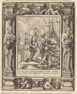 Siostra zakonna autorstwa Wenceslaus Hollar after Hans Holbein the Younger after Abraham van Diepenbeeck