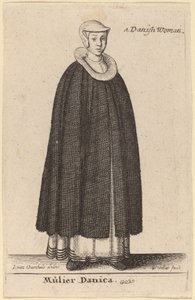 Duńska kobieta autorstwa Wenceslaus Hollar after Hendrik J. van Craenhals
