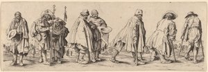 Ośmiu żebraków autorstwa Wenceslaus Hollar after Jacques Callot