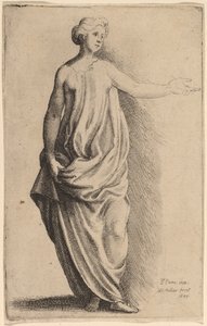 Stojąca postać autorstwa Wenceslaus Hollar after Parmigianino