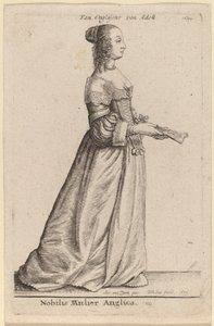 Szlachetna Angielka autorstwa Wenceslaus Hollar after Sir Anthony van Dyck