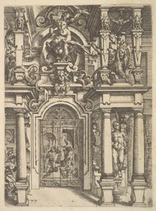 Talerz ozdobny z Architettury, 1598. autorstwa Wendel Dietterlin the Elder