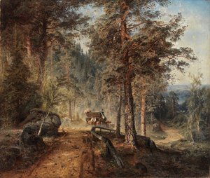 Droga w Häme Gorący letni dzień , 1860.