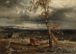 Burza nad jeziorem Näsijärvi autorstwa Werner Holmberg