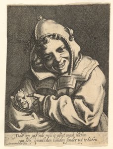 Śmiejący się głupiec, ca. 1612. autorstwa Werner Jacobsz. van den Valckert