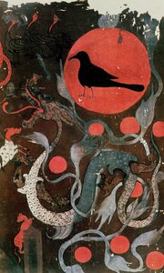 „Legenda dziewięciu słońc”, fragment obrazu w kształcie litery T z grobowca nr 1 w Mawangdui, Ch
