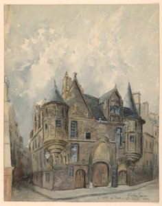 Rysunek, Hotel de Sens, Paryż, 1888 r. autorstwa Whitney Warren Jr.