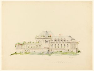 Wzniesienie w kierunku Polo Grounds, Clubhouse, Newport, Rhode Island i Golf Club