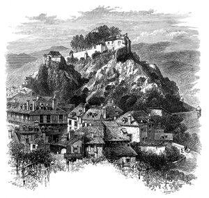Zamek Lourdes, Francja, XIX wiek.