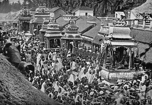 Hinduska procesja religijna, Madras, 1902 autorstwa Wiele and Klein
