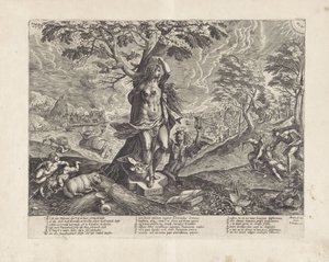 Alegoria cierpliwości w okresie wojny autorstwa Wierix