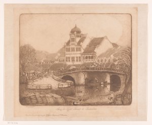 Aan de Kali Besar te Batavia (oryginalny tytuł obiektu) autorstwa Wijnand Otto Jan Nieuwenkamp (signed by artist)