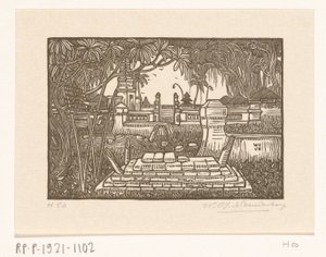 Cmentarz w Singaraja na Bali Cmentarz na Bali autorstwa Wijnand Otto Jan Nieuwenkamp (signed by artist)
