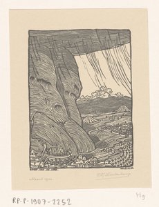 Budowa Arki Noego Budowanie Arki (tytuł oryginalny) autorstwa Wijnand Otto Jan Nieuwenkamp (signed by artist)