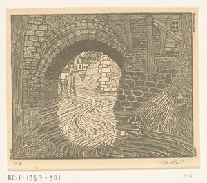 Most w Mechelen (tytuł oryginalny) autorstwa Wijnand Otto Jan Nieuwenkamp (signed by artist)