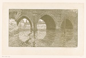 Most w Mechelen (tytuł oryginalny) autorstwa Wijnand Otto Jan Nieuwenkamp (signed by artist)