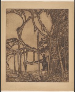 Stary waringin (oryginalny tytuł na obiekcie) autorstwa Wijnand Otto Jan Nieuwenkamp (signed by artist)