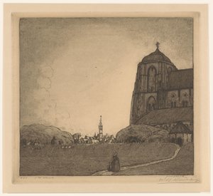 Widok Veere (tytuł oryginalny) autorstwa Wijnand Otto Jan Nieuwenkamp (signed by artist)
