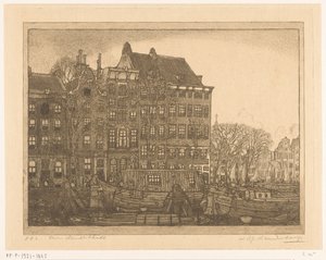 Domy na Prins Hendrikkade w Amsterdamie Prins Hendrikkade (tytuł oryginalny) autorstwa Wijnand Otto Jan Nieuwenkamp (signed by artist)