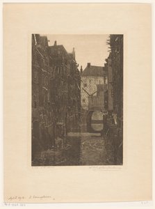 Domy przy Voorstraatshaven w Dordrecht Kanał w Dordrecht (tytuł oryginalny) Dordrecht, sześć akwafort W.O.J. Nieuwenkamp i J.M. Degrees of Roggen (oryginalny tytuł serii)