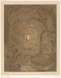 Dżungla w Javie W dżungli (tytuł oryginalny) autorstwa Wijnand Otto Jan Nieuwenkamp (signed by artist)