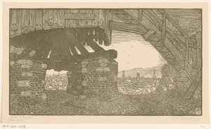 Dolna część młyna w Brugii Wiatrak w Brugii (tytuł oryginalny) autorstwa Wijnand Otto Jan Nieuwenkamp (signed by artist)