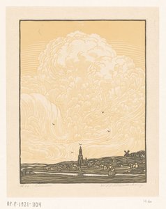 Rhenen (oryginalny tytuł na obiekcie) autorstwa Wijnand Otto Jan Nieuwenkamp (signed by artist)