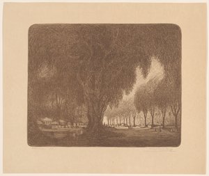 Weltevreden (oryginalny tytuł na obiekcie) autorstwa Wijnand Otto Jan Nieuwenkamp (signed by artist)