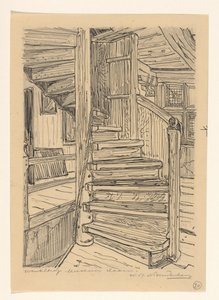 Spiralne schody w Muzeum Westfries w Hoorn autorstwa Wijnand Otto Jan Nieuwenkamp (signed by artist)