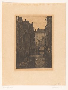 Domy przy Voorstraatshaven w Dordrecht Kanał w Dordrecht (tytuł oryginalny) Dordrecht, sześć akwafort W.O.J. Nieuwenkamp i J.M. Degrees of Roggen (oryginalny tytuł serii)